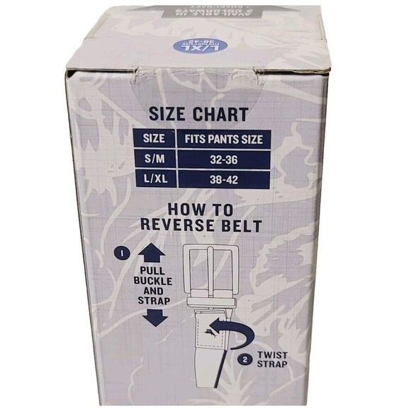 Tommy Bahama Mens Stretch Reversible Braided Belt Leather Black Brown L/XL 38-42 - Picture 11 of 12